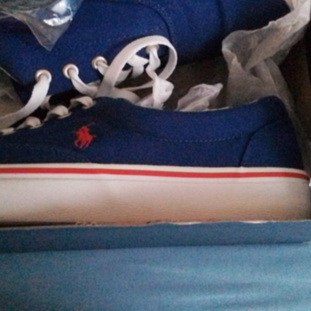 Polo by Ralph Lauren Men's Blue Sneakers - Picture 2 of 5